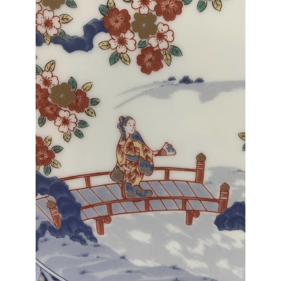 Vntg Japanese Imari Porcelain Flower Festivals CherryBlossom 8.75” Franklin Mint - Picture 2 of 7